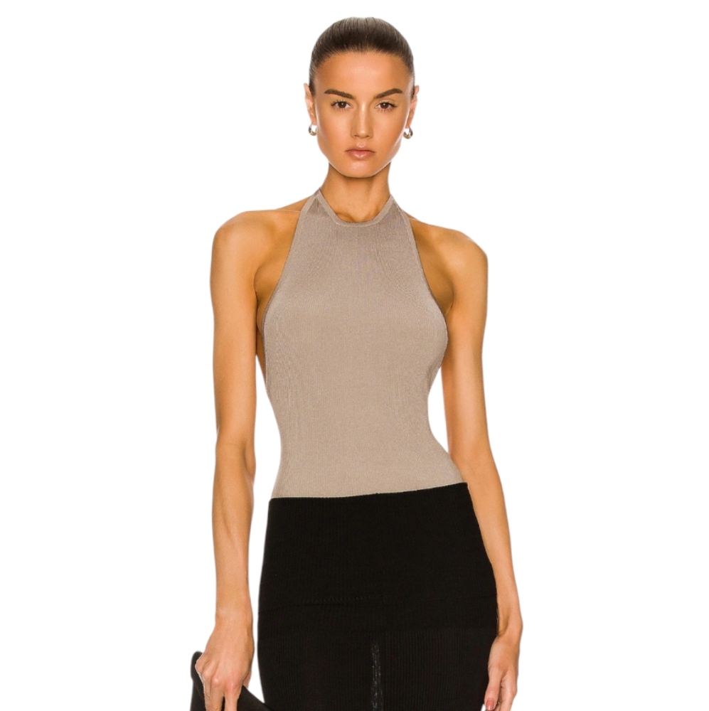 PETER DO - Knit Halter Top in Grey sz XS